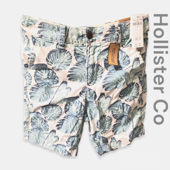 Hollister Other - 💎 🆕 Hollister Co Epic Flex Leaf Print Short Beach Prep Fit Size 28 NWT